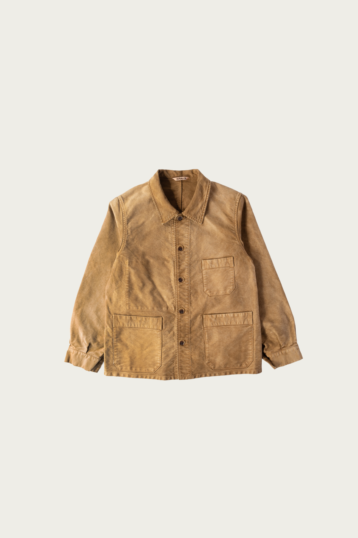 Auralee - Garment-Dyed Organic Cotton Heavy Moleskin Coverall - Faded Brown - Canoe Club