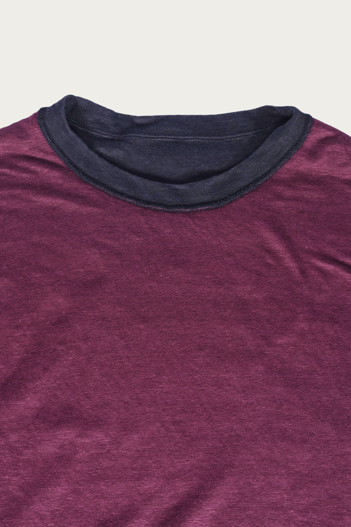 Herill - Linen Reversible T-Shirt - Navy/Bordeaux - Canoe Club