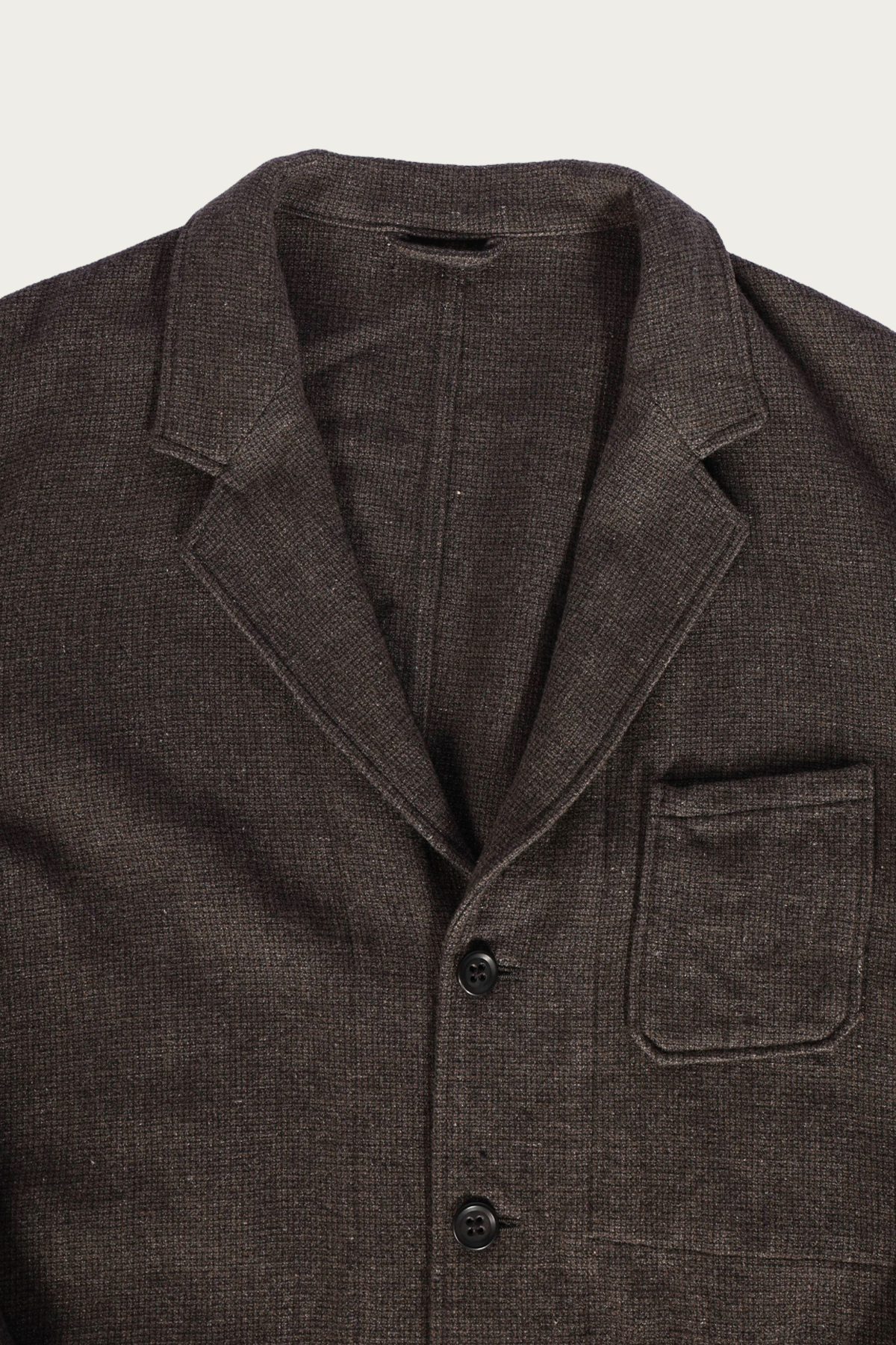 Herill - Paskal Tweed Workjacket - Charcoal Brown - Canoe Club