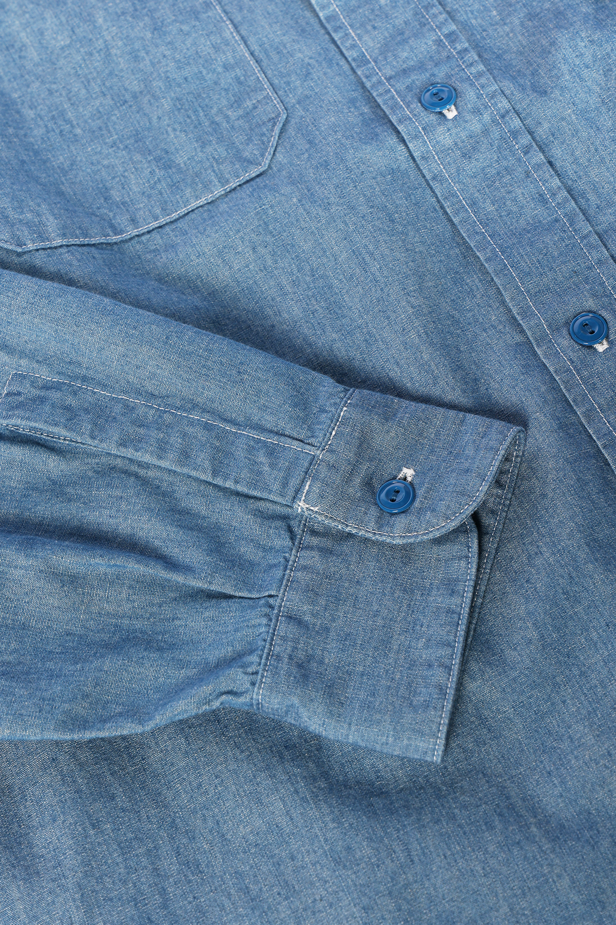 Herill - Sea Island Cotton Chambray Shirt - Indigo - Canoe Club