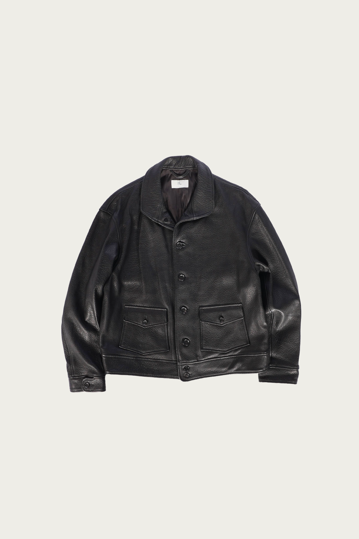 Herill - Shrink Lamb Cossack Jacket - Black - Canoe Club