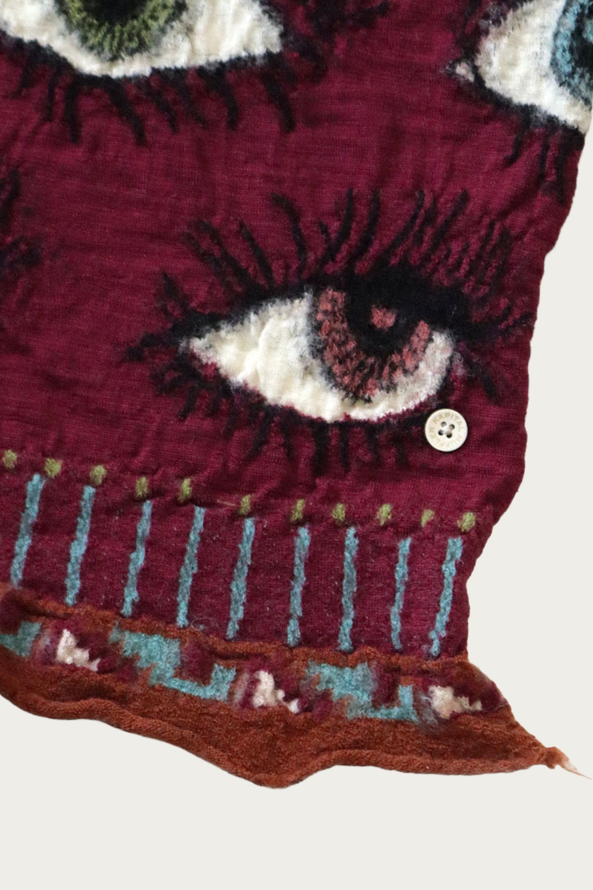 Kapital - Fulling Wool Blanket SPEAKEASY (Colorful) - Wine - Canoe Club