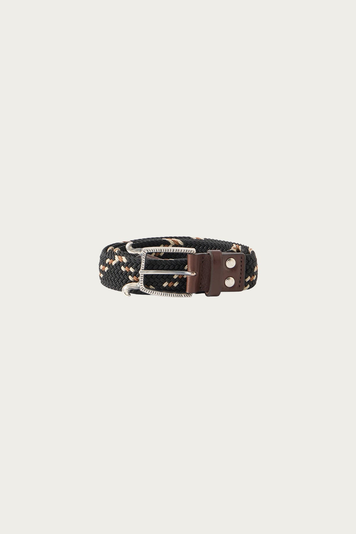 Kapital - Stretch Mesh ATLAS Buckle Belt - Black - Canoe Club