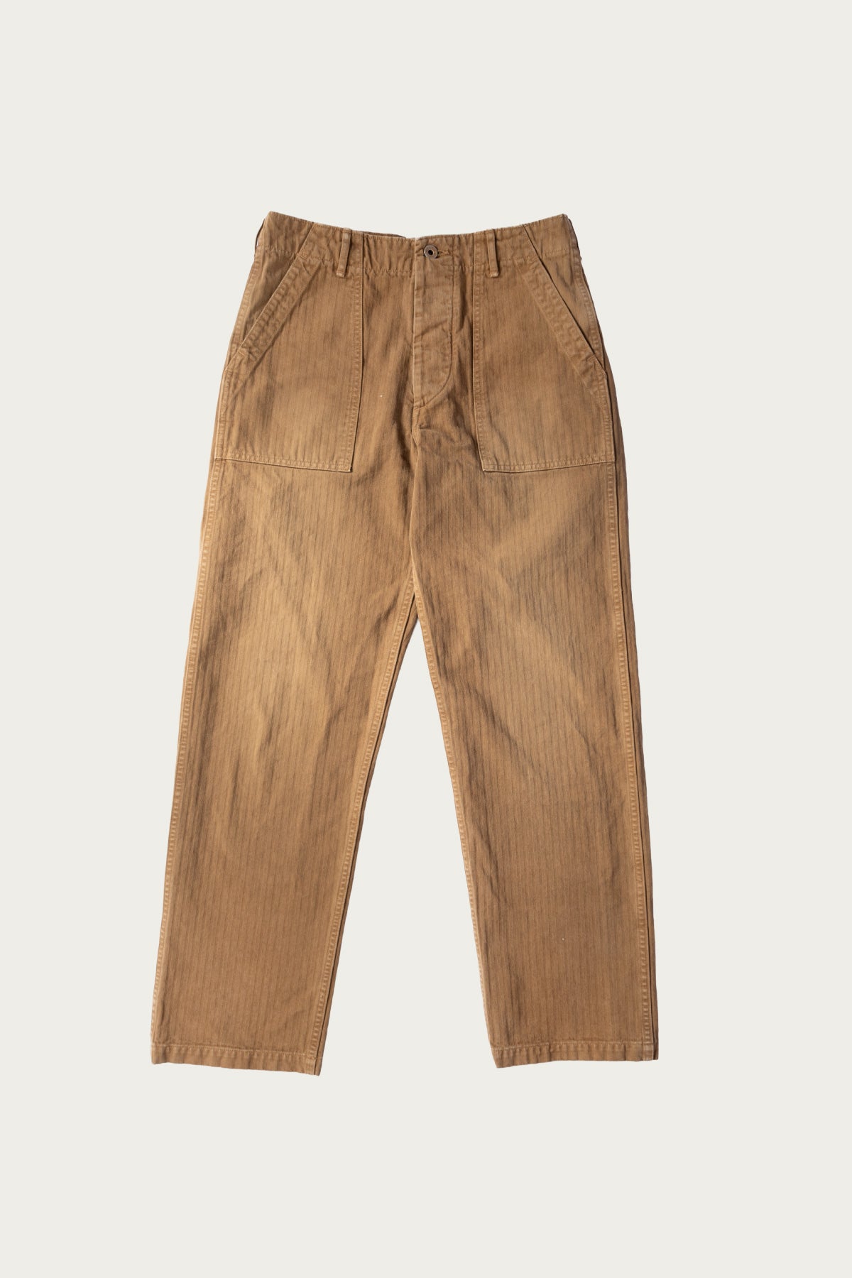 Canoe Club - (EARLY ACCESS) orSlow x Canoe Club Regular Fit Fatigue Pants - Walnut Brown Herringbone Twill - Canoe Club