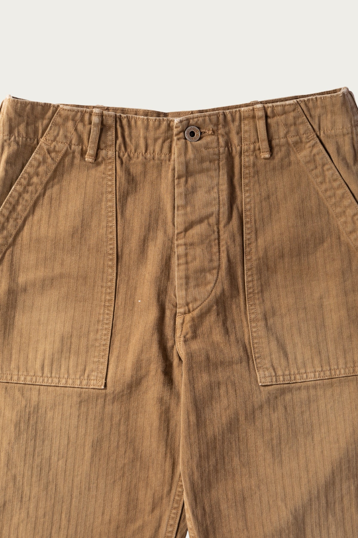Canoe Club - (EARLY ACCESS) orSlow x Canoe Club Regular Fit Fatigue Pants - Walnut Brown Herringbone Twill - Canoe Club