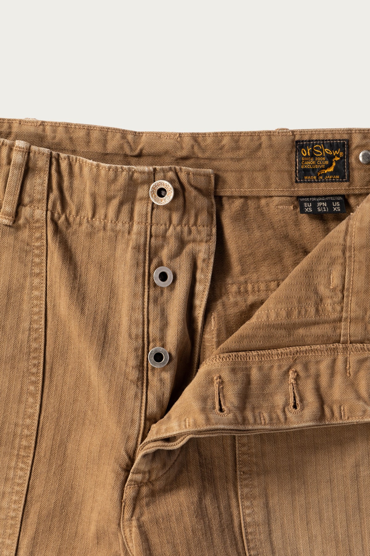 Canoe Club - (EARLY ACCESS) orSlow x Canoe Club Regular Fit Fatigue Pants - Walnut Brown Herringbone Twill - Canoe Club