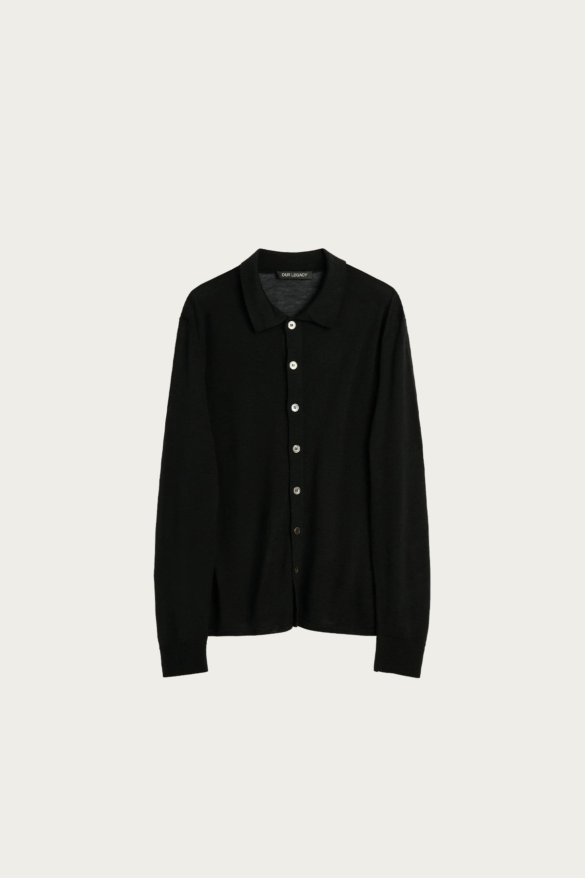 Our Legacy - Fall Cardigan - Black Superfine Merino - Canoe Club