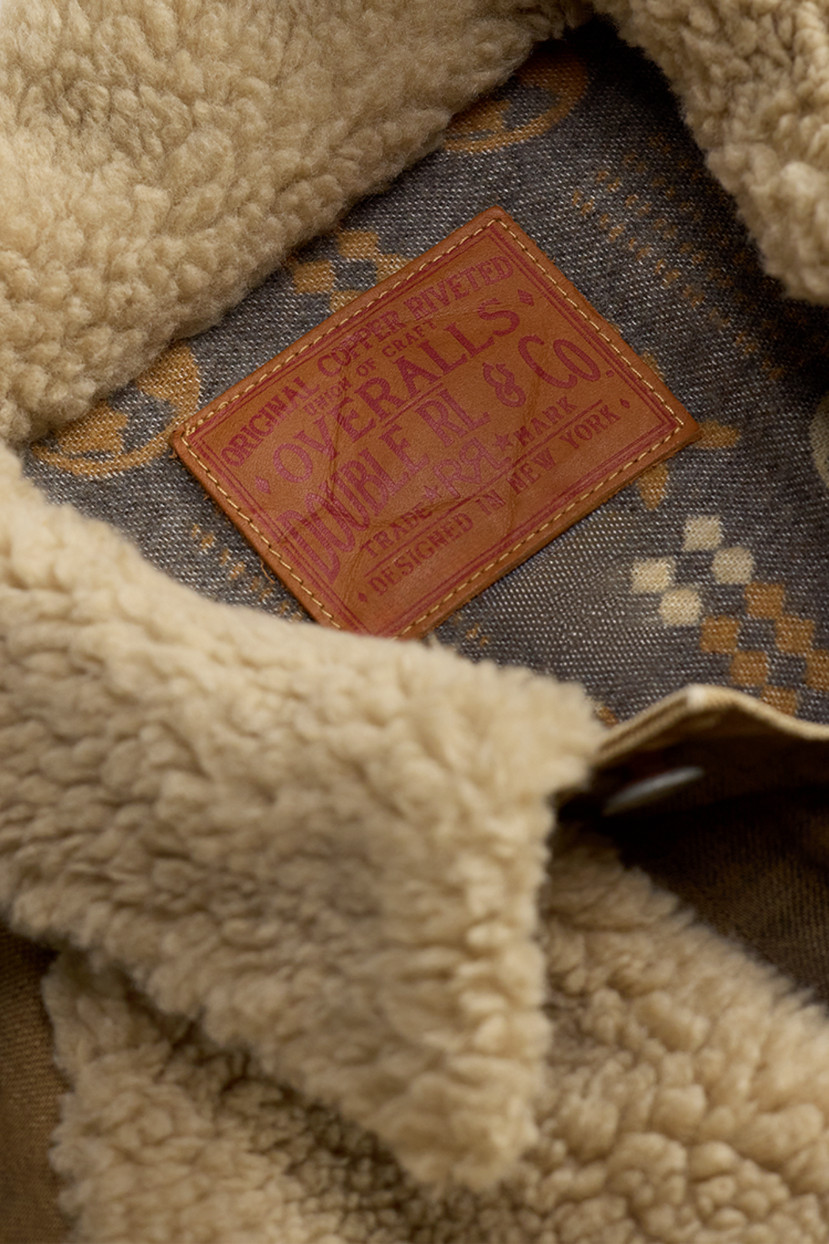 RRL - Denim Grizzly Jacket - Distressed Brown - Canoe Club