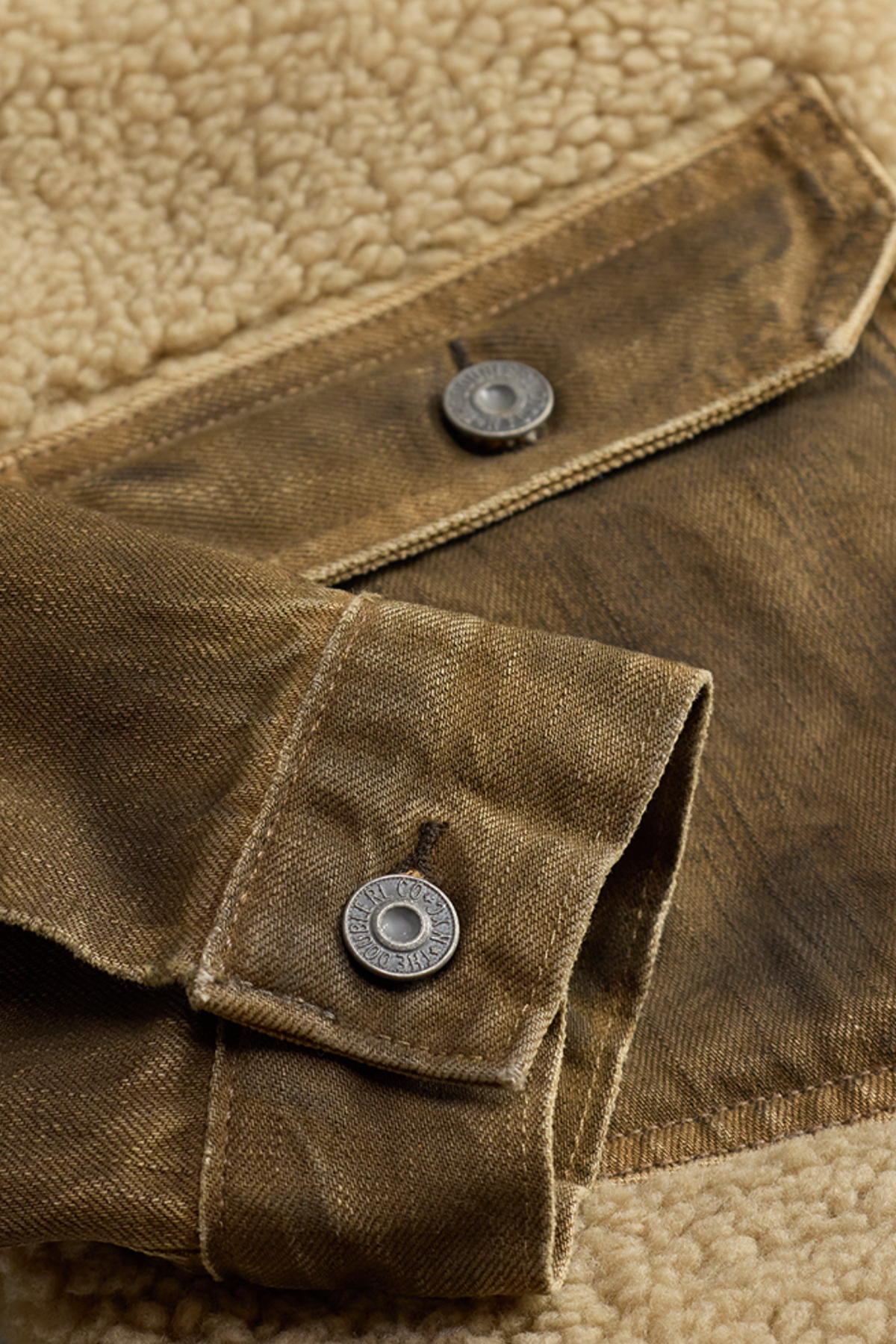 RRL - Denim Grizzly Jacket - Distressed Brown - Canoe Club