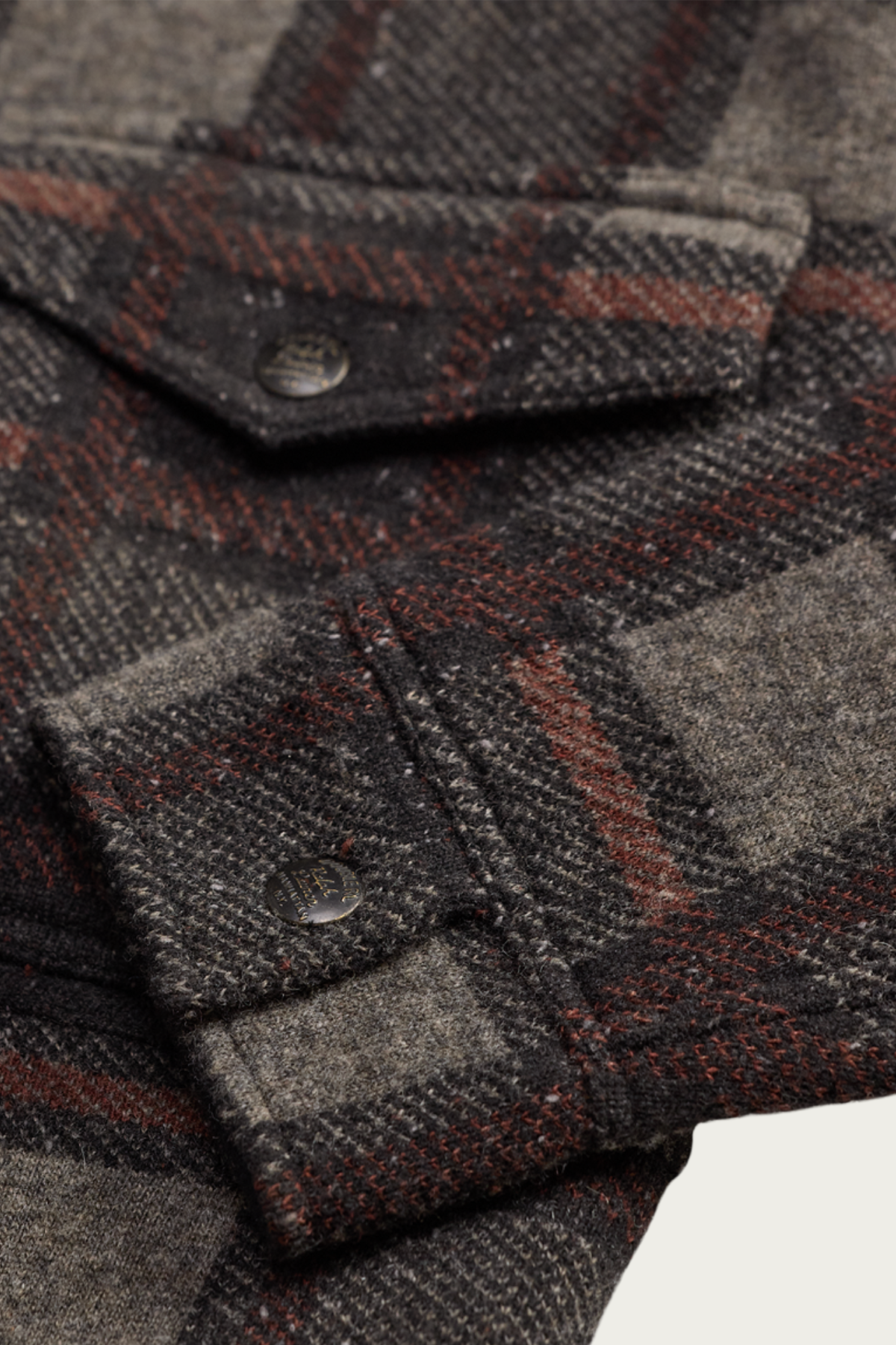 RRL - Plaid Wool Cardigan - Grey Multi - Canoe Club