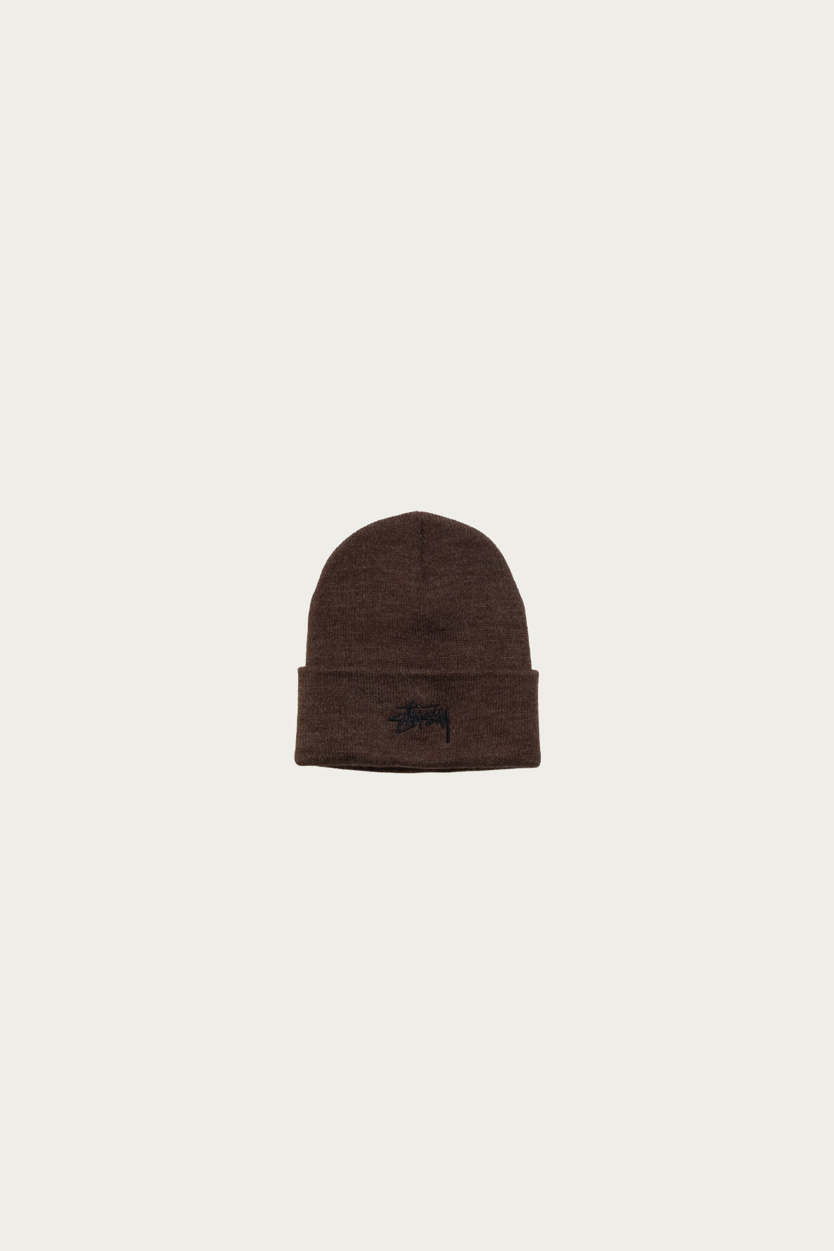 Stüssy - Stock Cuff Beanie - Heather Brown - Canoe Club
