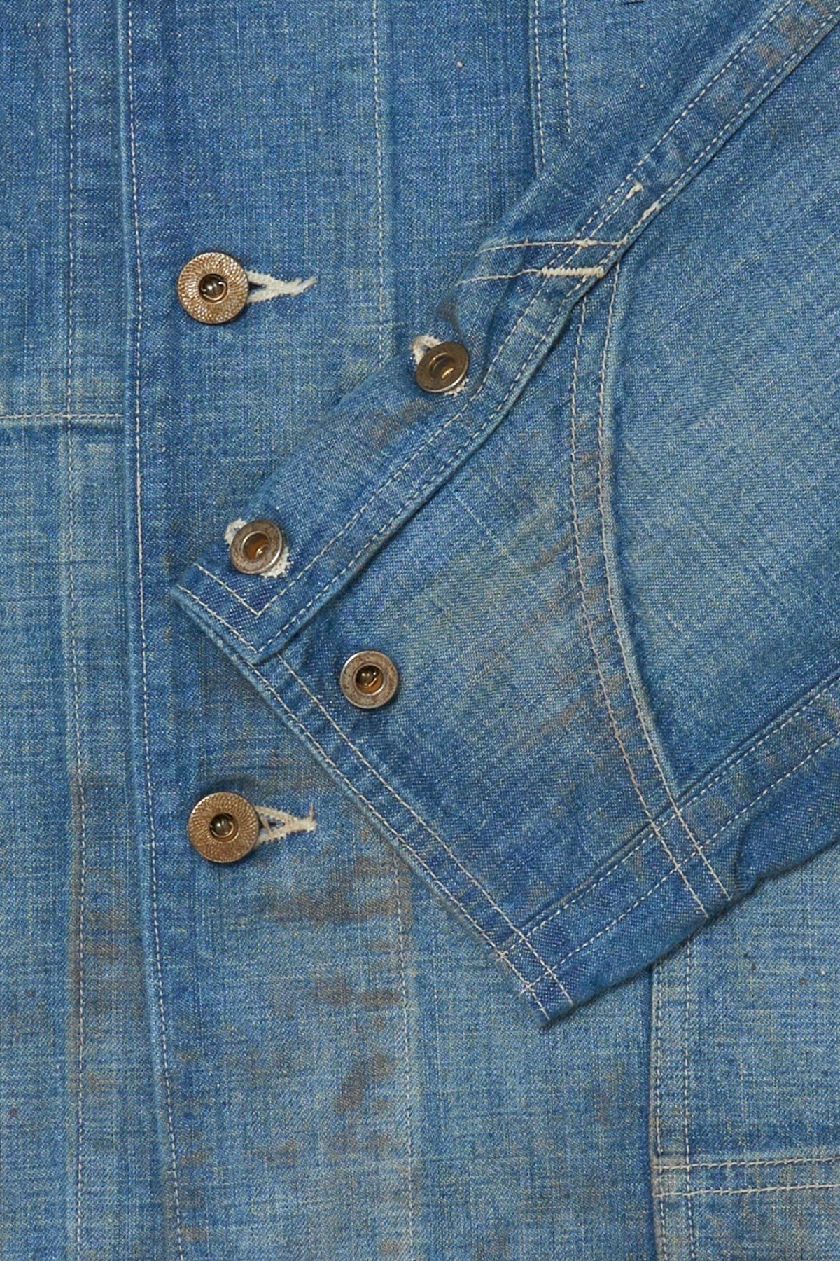 Taiga Takahashi - Lot. 716 Damaged Coverall w/ Chinstrap - Damaged Indigo - Canoe Club