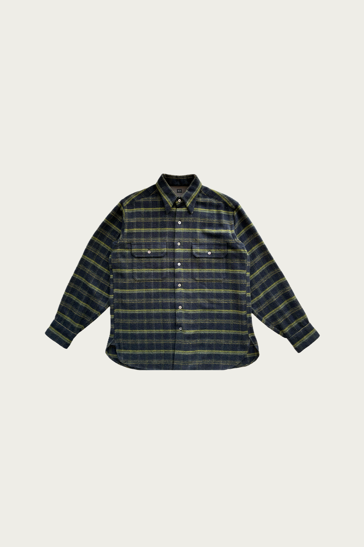 Taiga Takahashi - Lot. 122 One-Piece Collar Sports Shirt - Navy Plaid - Canoe Club