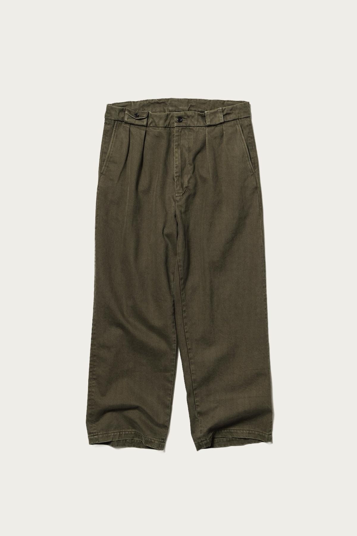 Unlikely Dry Goods - Guide 2P Trousers Twill - Olive - Canoe Club