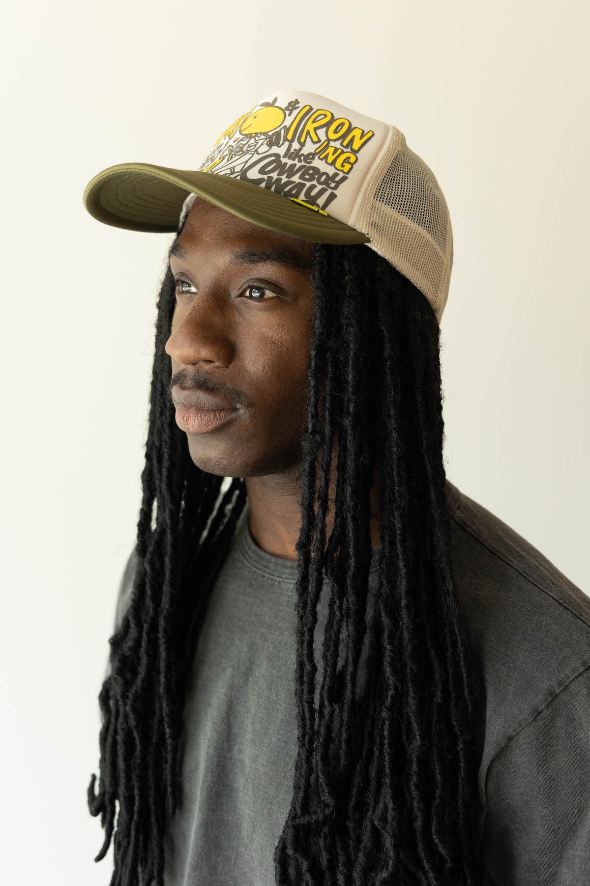 Kapital - CONEYCOWBOWY Trucker CAP - Purple x Ecru - Canoe Club