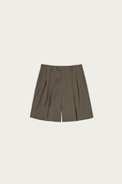 Auralee - Light Wool Max Gabardine Shorts - Dark Olive Brown - Canoe Club