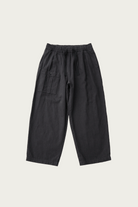 CONFECT - Silk Linen Cotton Nep Easy Work Trouser - Black - Canoe Club