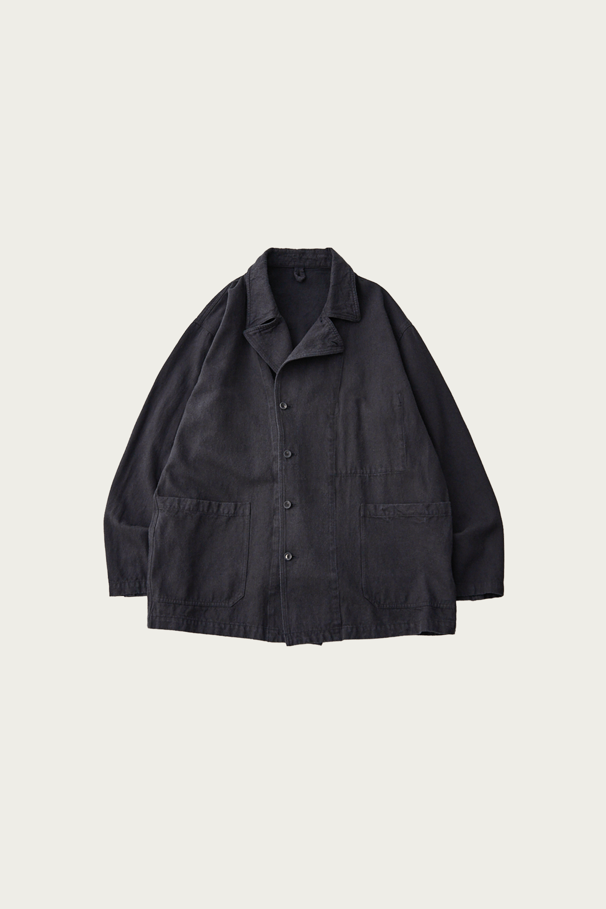 CONFECT - Silk Linen Cotton Nep Shirt Jacket - Black - Canoe Club
