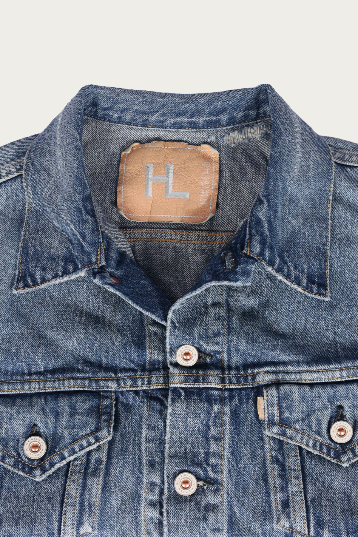 Herill - HL Denim Jacket - Damage Worn - Canoe Club