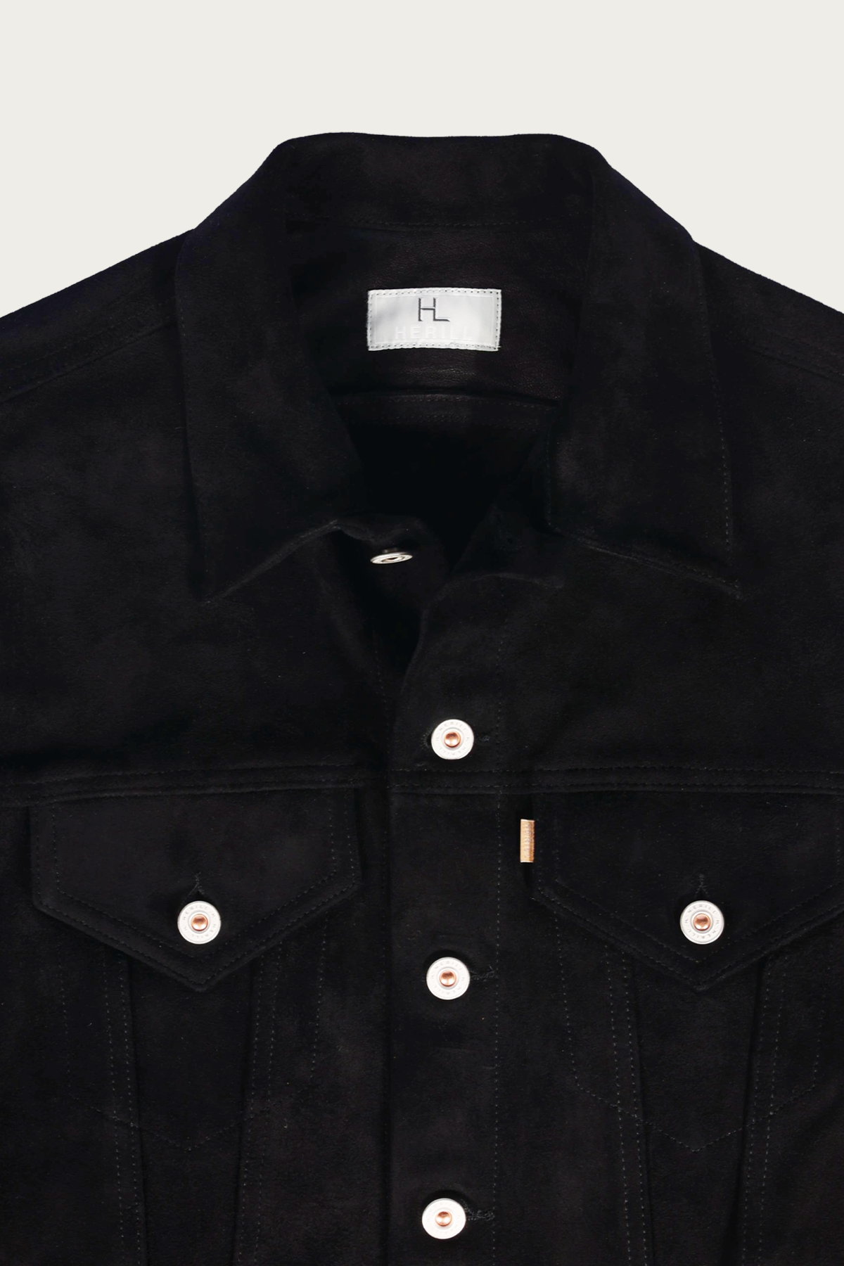 Herill - Lambsuede Jacket - Black - Canoe Club