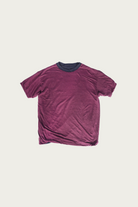 Herill - Linen Reversible T-Shirt - Navy/Bordeaux - Canoe Club