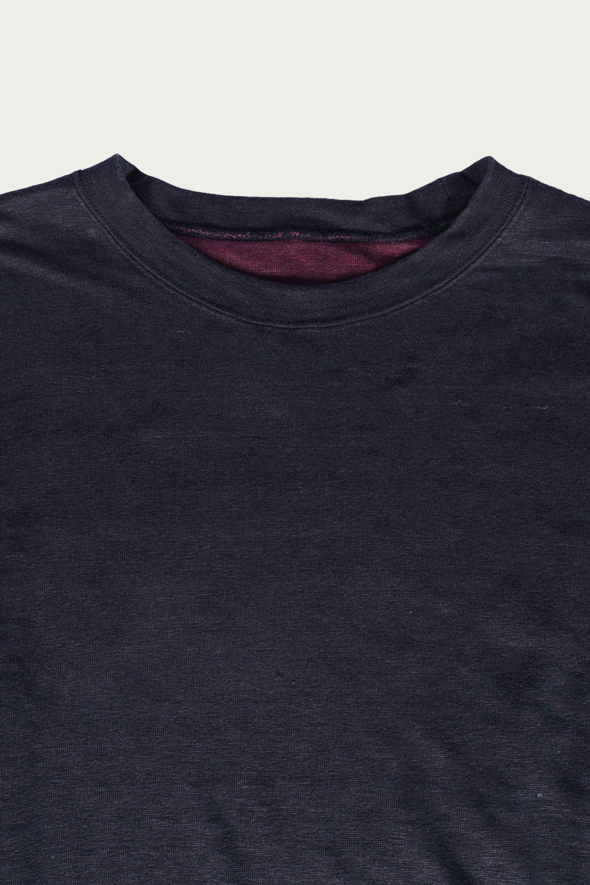 Herill - Linen Reversible T-Shirt - Navy/Bordeaux - Canoe Club