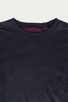 Herill - Linen Reversible T-Shirt - Navy/Bordeaux - Canoe Club