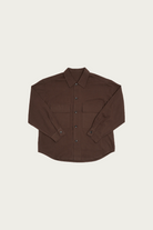 James Coward - Double Pocket Overshirt - Dark Brown Cotton/Wool Twill - Canoe Club