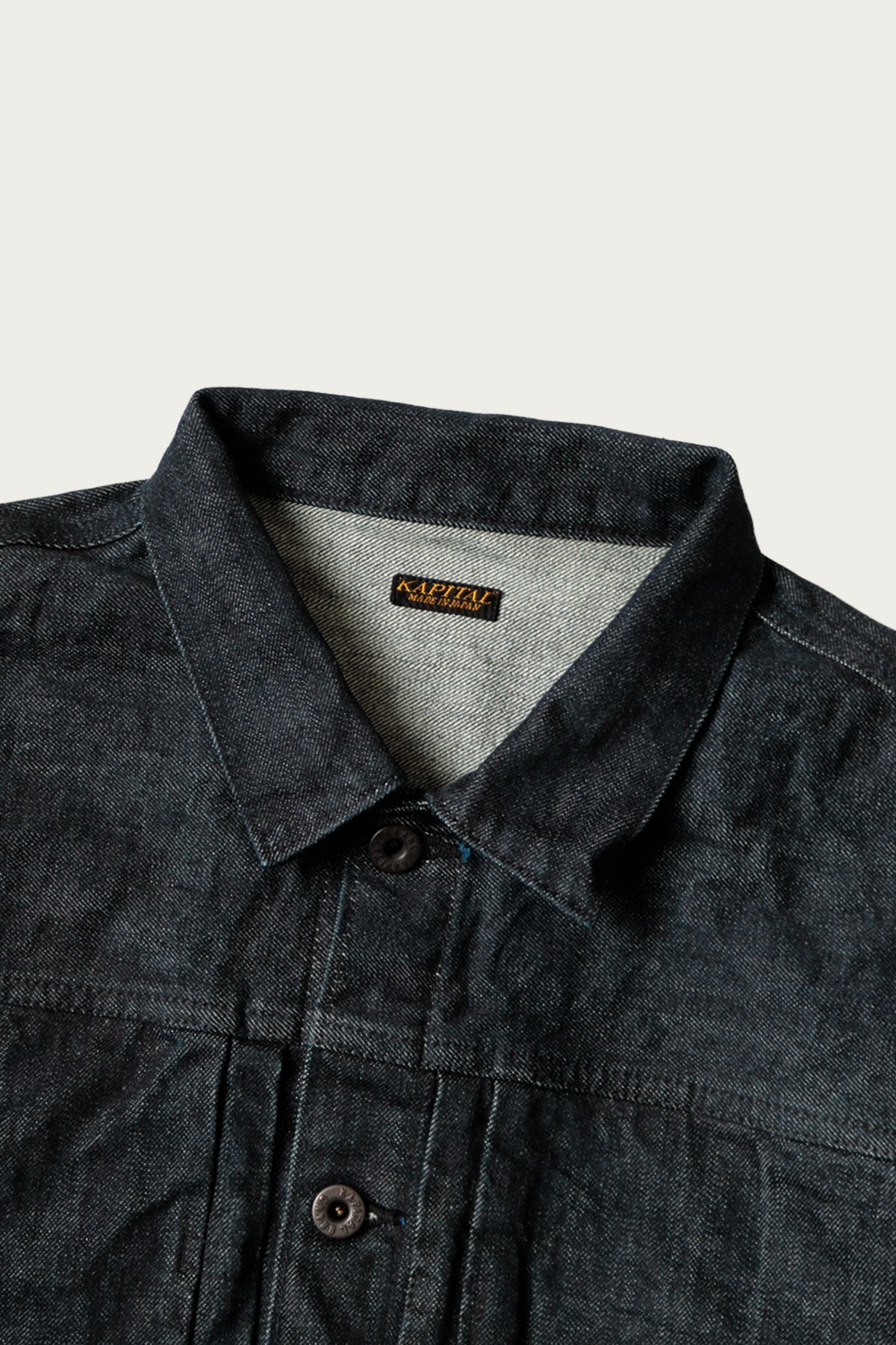 Kapital - 14oz BLK Denim 1st JKT - Black - Canoe Club