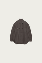 nanamica - Regular Collar Wool Plaid Shirt - Charcoal - Canoe Club