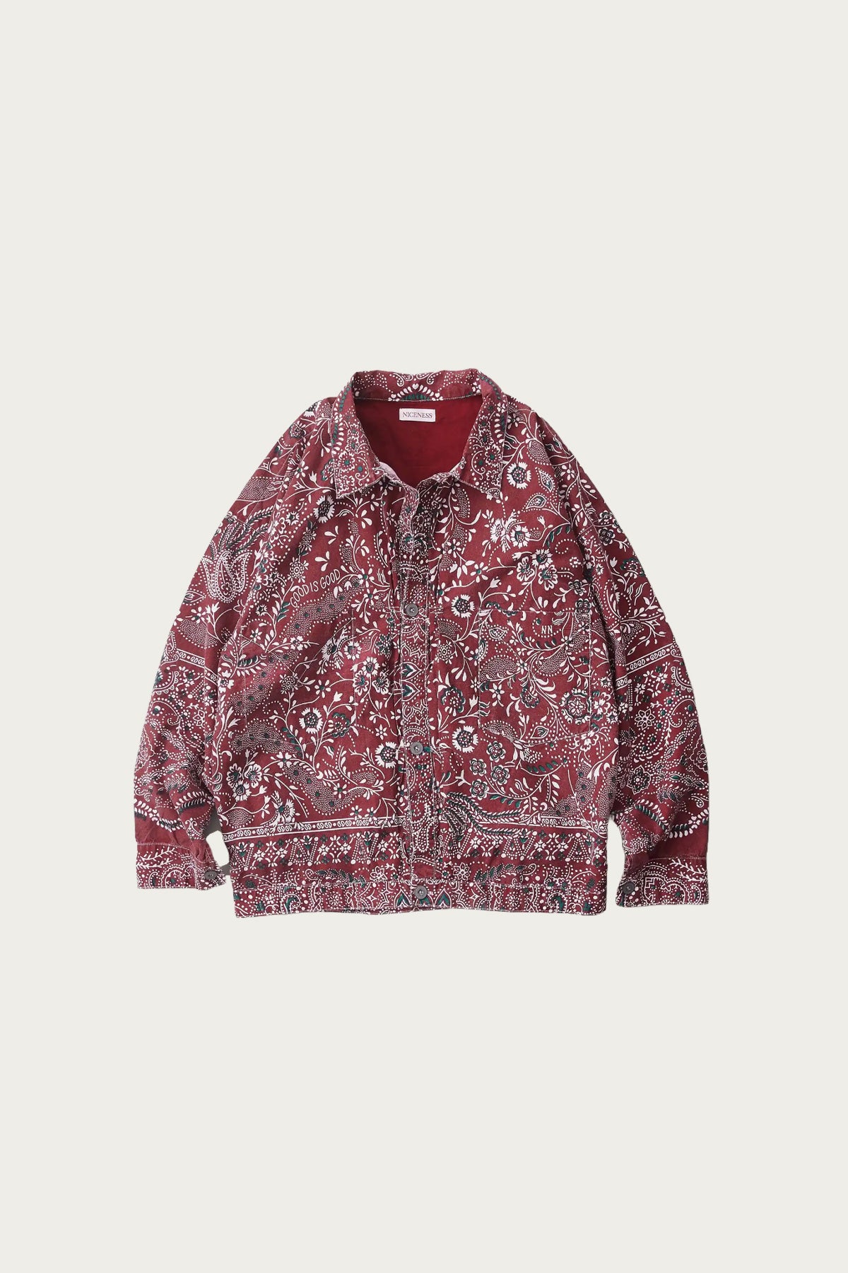 Niceness - Gyan Bandana Trucker Jacket - Red - Canoe Club