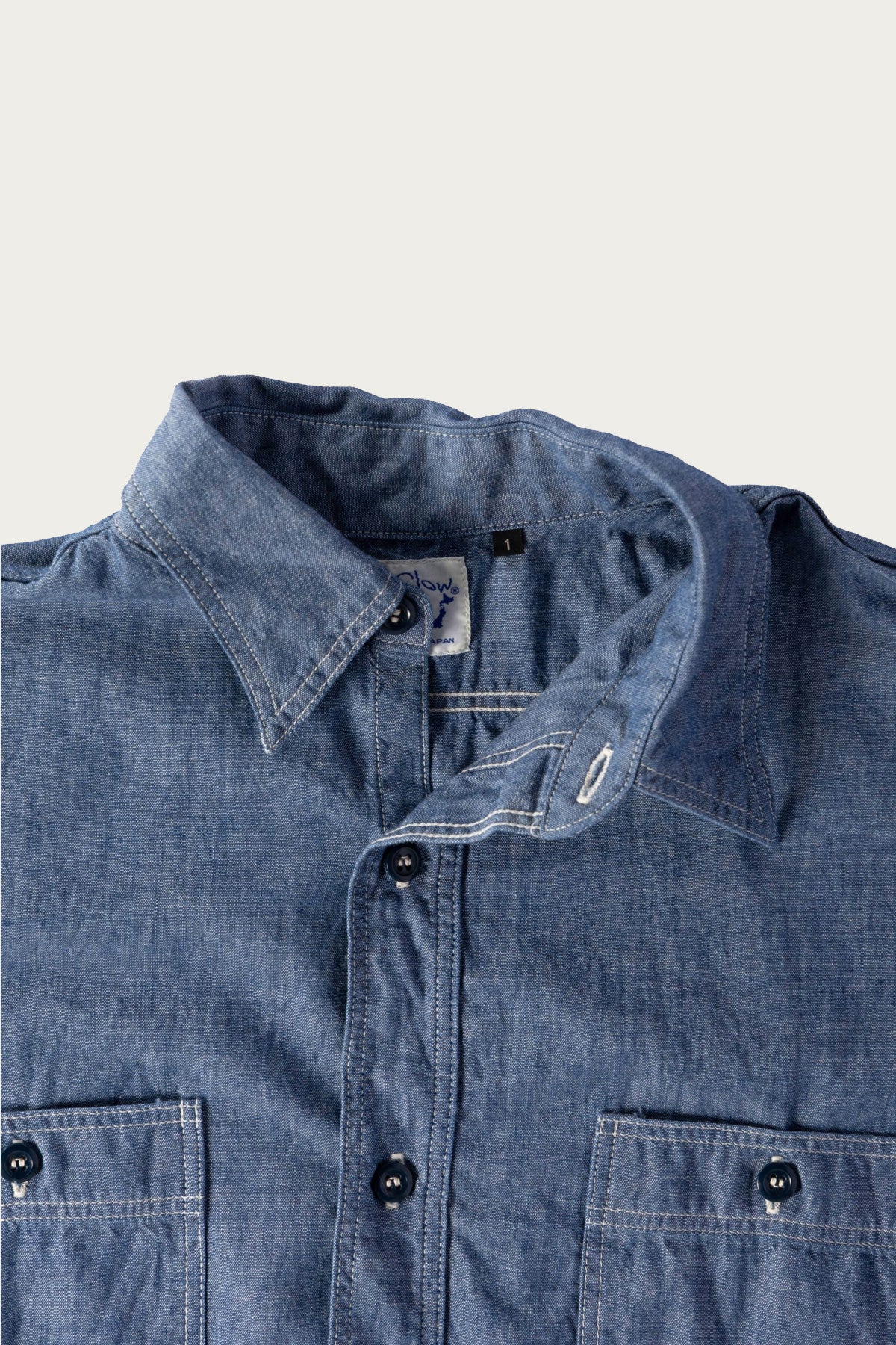 orSlow - Relaxed Fit Chambray Work Shirt - Chambray - Canoe Club