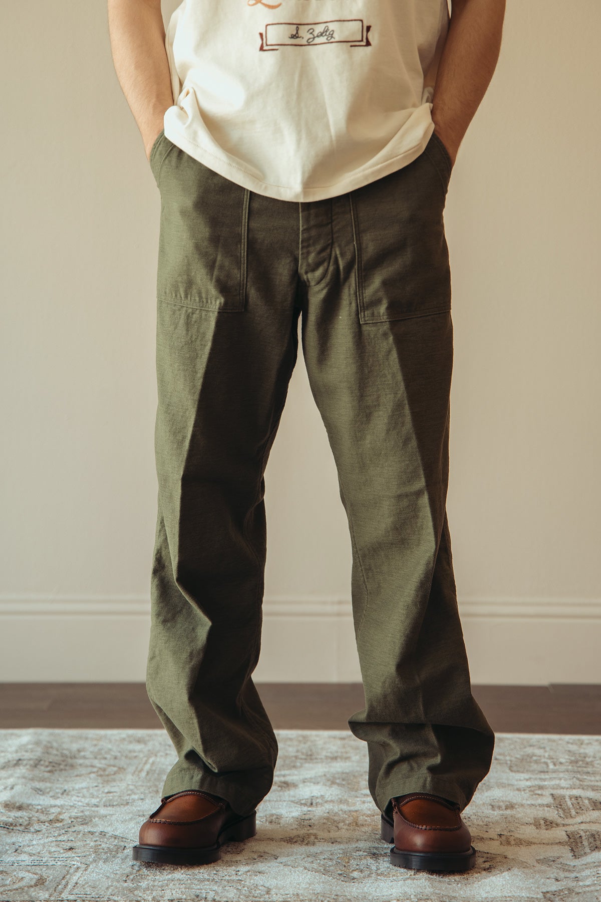 orSlow - Vintage Fit Fatigue Pants - Dark Olive - Canoe Club