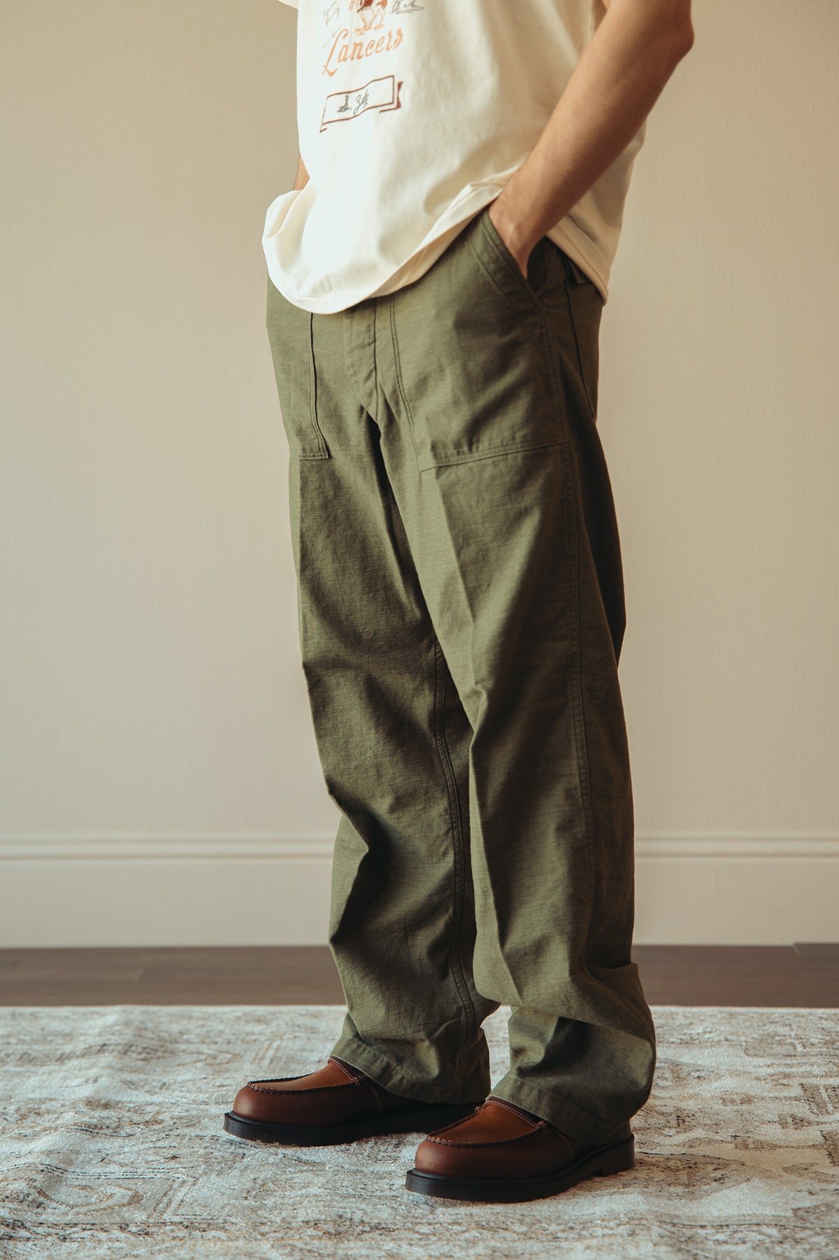orSlow - Vintage Fit Fatigue Pants - Dark Olive - Canoe Club