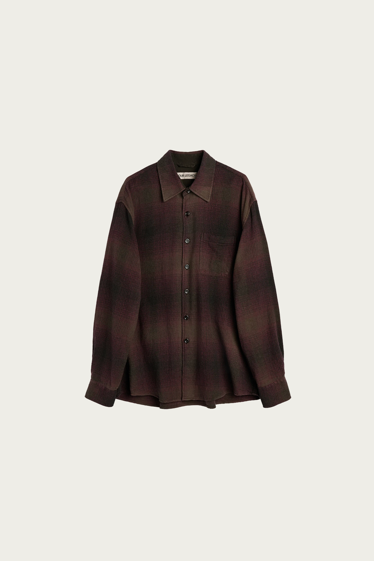 Our Legacy - Above Shirt - Cordial Dusk Check Grain Weave - Canoe Club