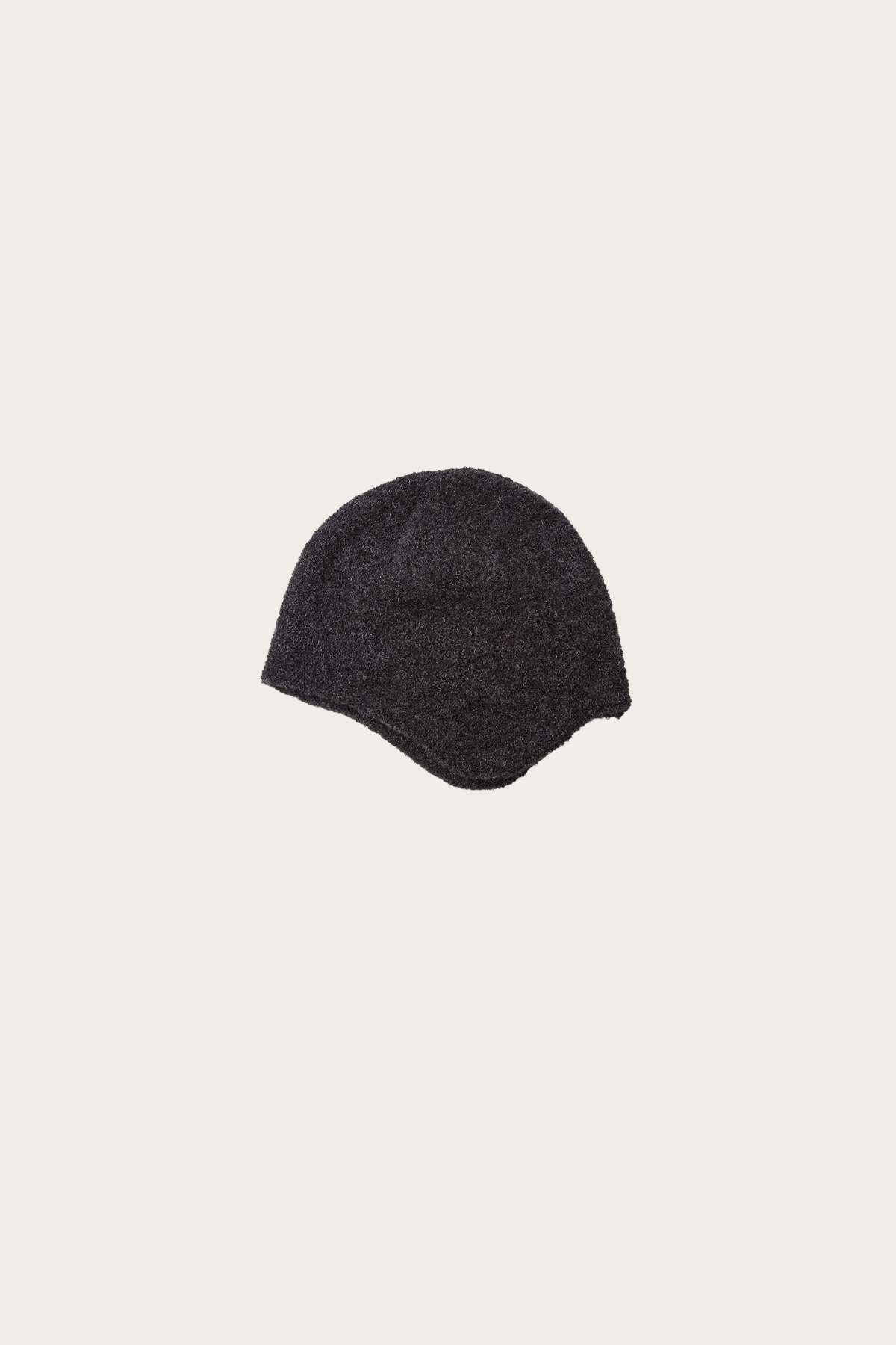 Rototo - Alpaca Boucle Ear Flap Beanie - Charcoal Black - Canoe Club