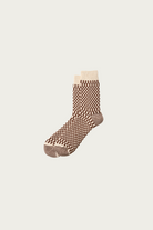 Rototo - Checkerboard Pattern Socks - Chocolate - Canoe Club
