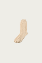 Rototo - Cotton Waffle Crew Socks - Raw Beige - Canoe Club