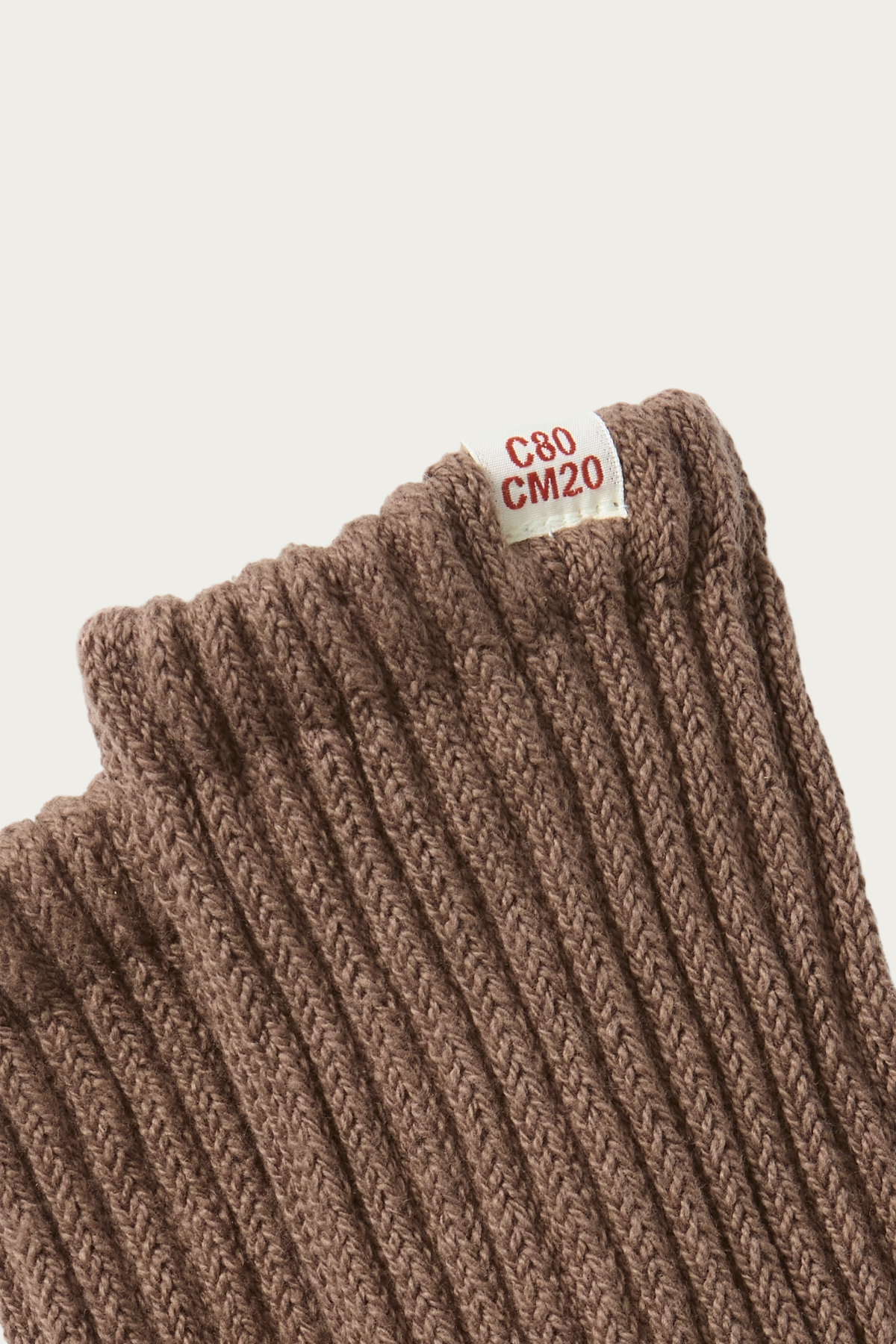 Rototo - Everyday Cashmere Loose Pile Crew Socks - Taupe / Khaki - Canoe Club
