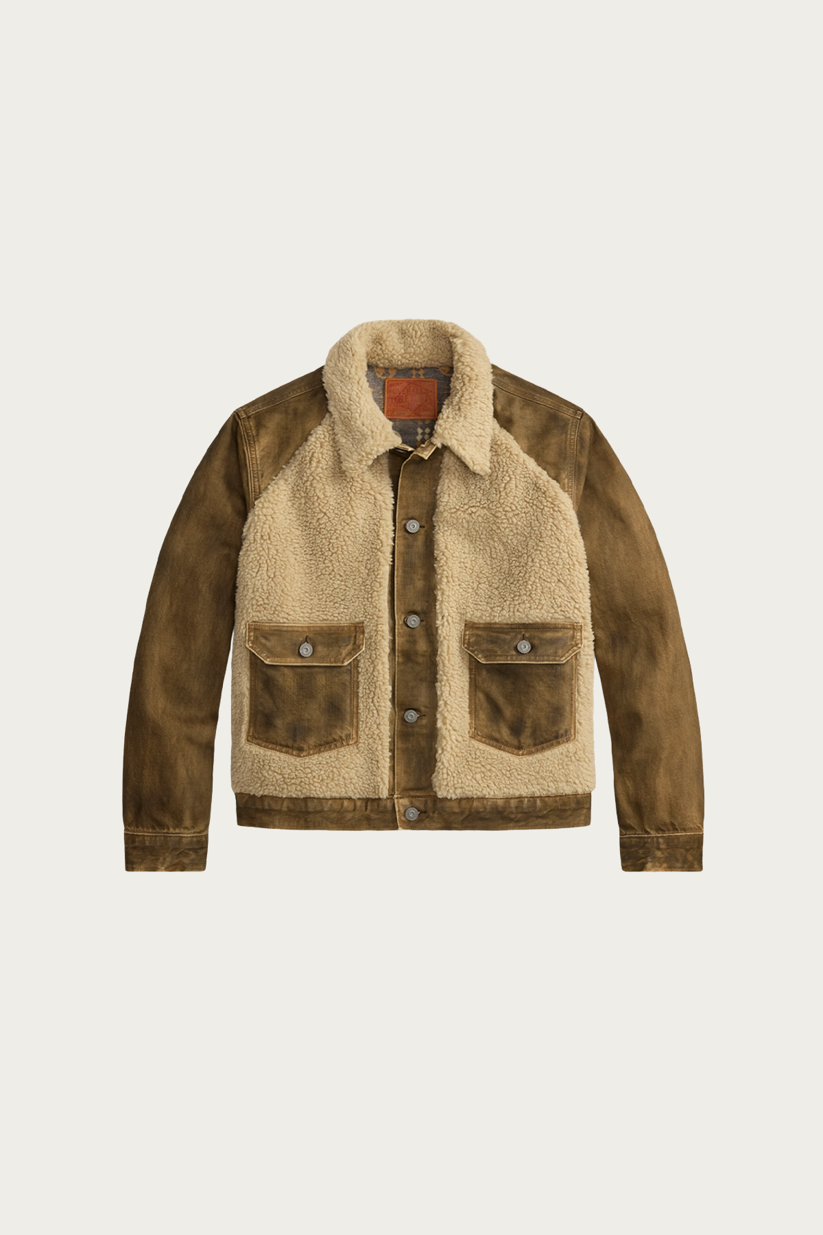RRL - Denim Grizzly Jacket - Distressed Brown - Canoe Club
