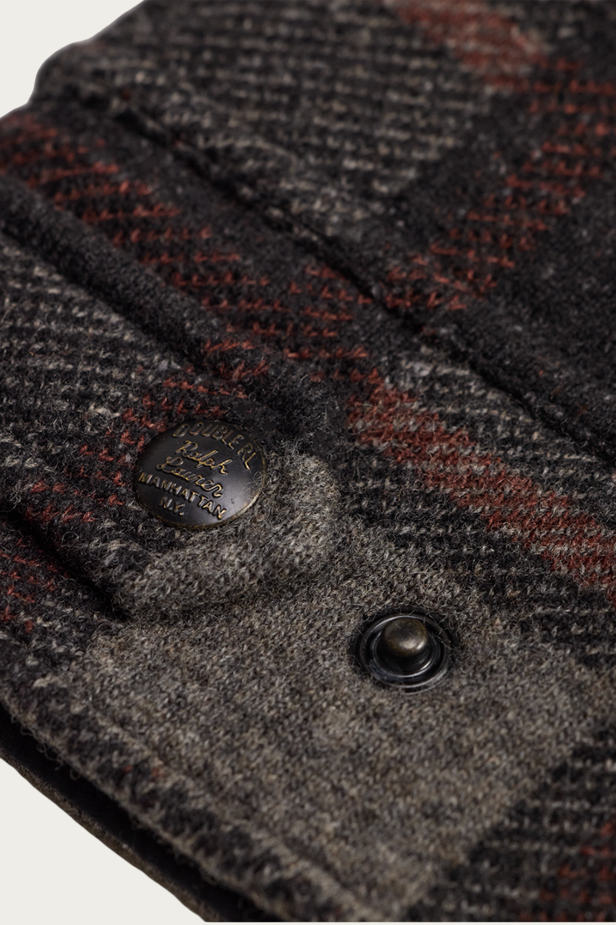 RRL - Plaid Wool Cardigan - Grey Multi - Canoe Club
