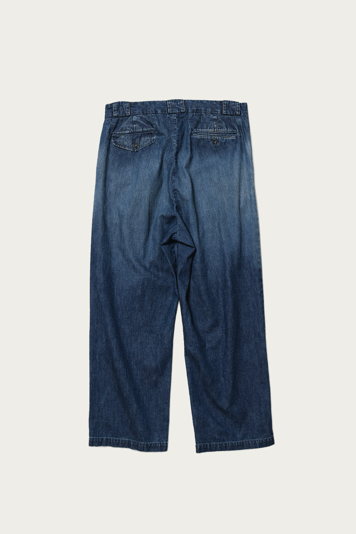 Unlikely Dry Goods - Guide 2P Trousers Light Denim - Indigo Vintage Wash - Canoe Club