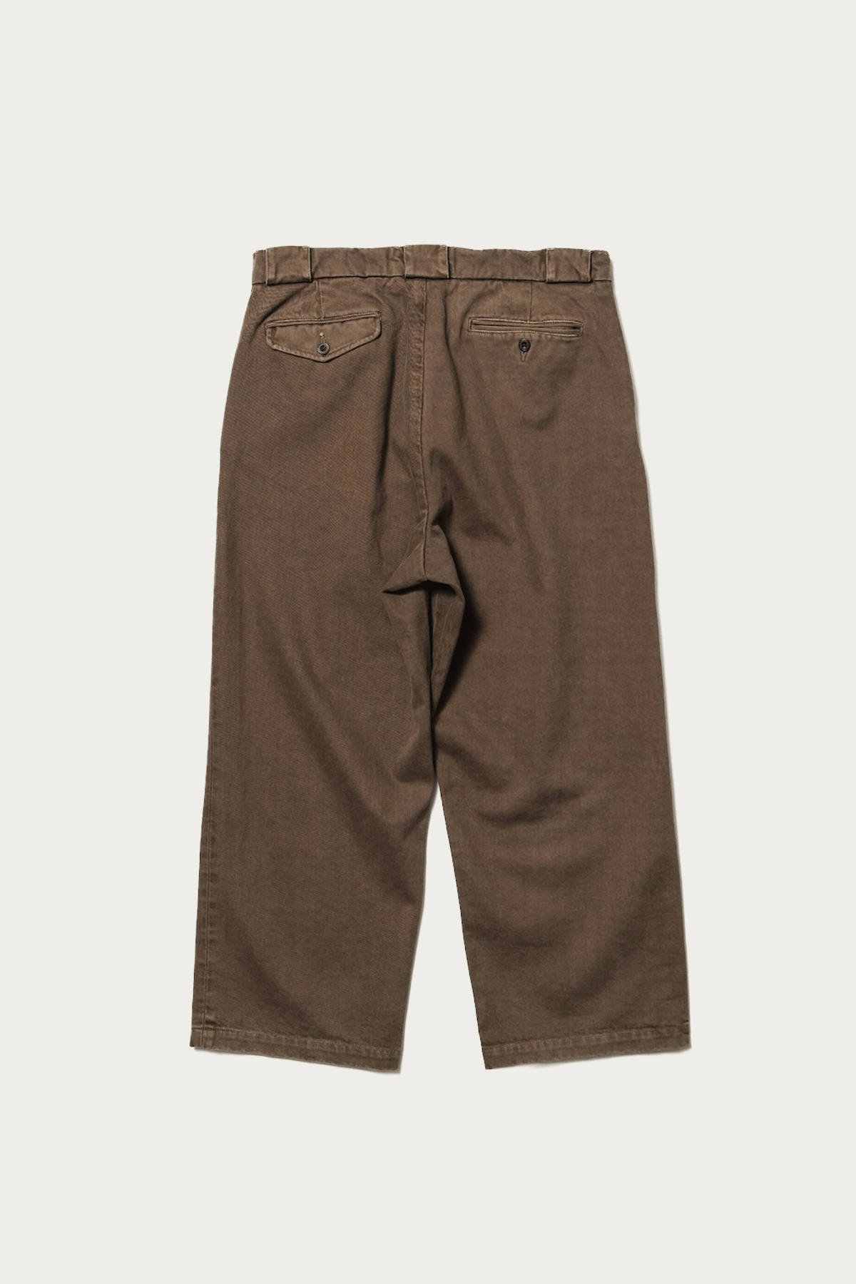 Unlikely Dry Goods - Guide 2P Trousers Twill - Brown - Canoe Club