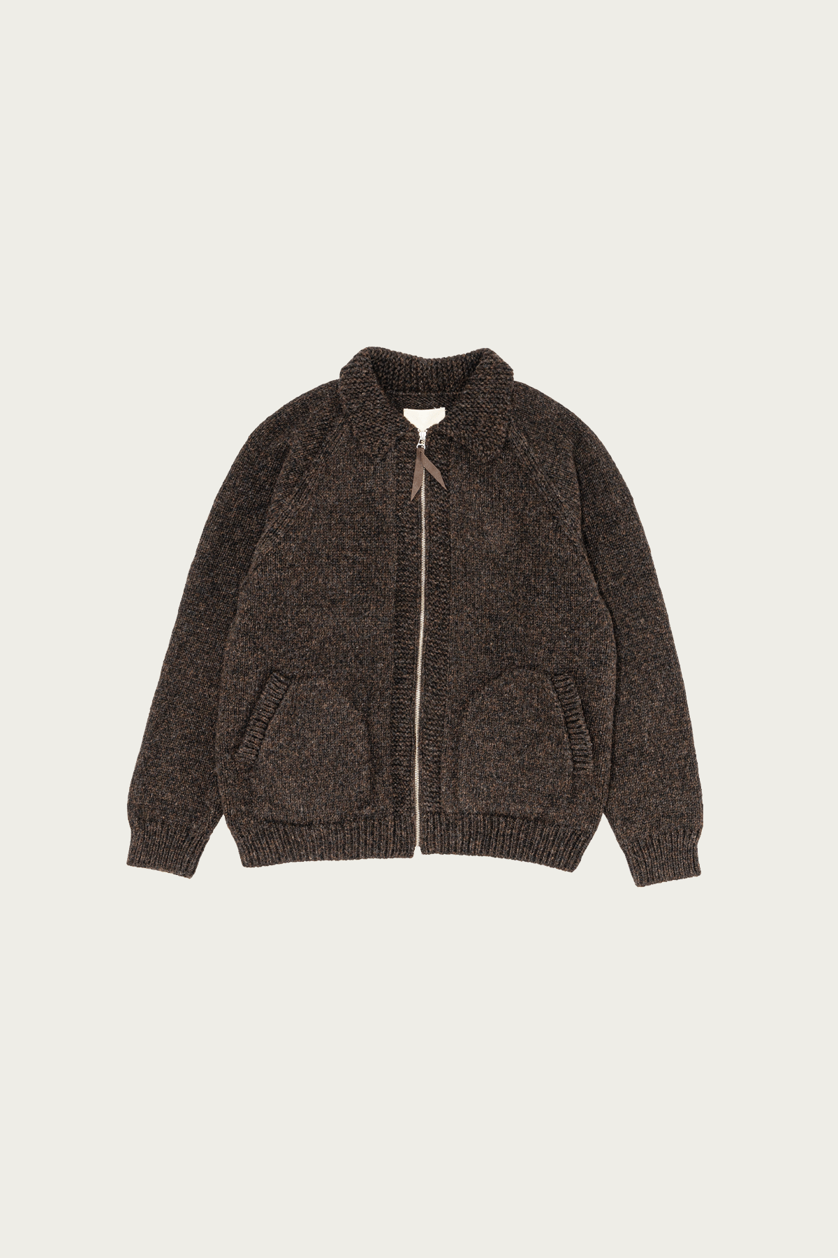 Yoko Sakamoto - Knit Zip Blouson - Brown - Canoe Club