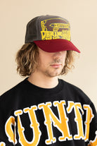 Kapital - CENTURY DENIM COATING SERVICE Truck Cap - Charcoal/Burgundy - Canoe Club